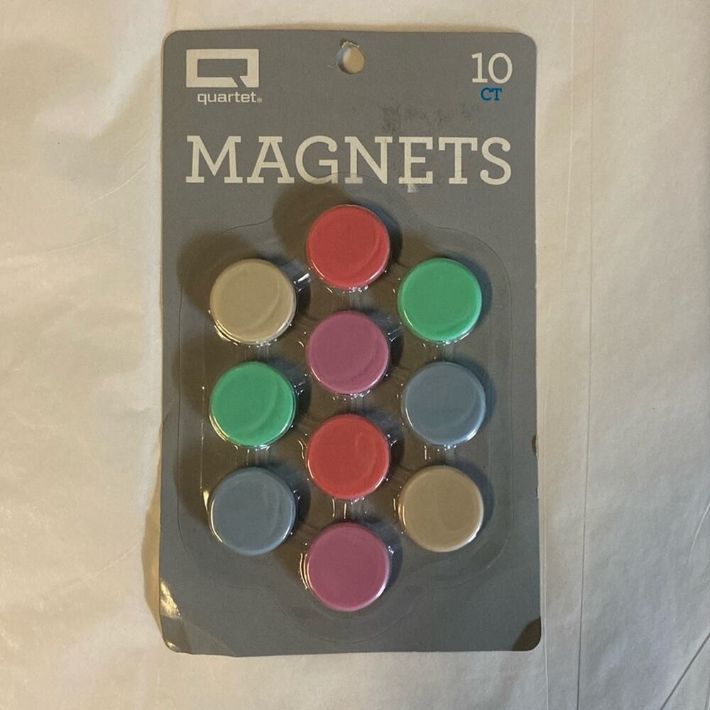 New‎ quartet ACCO Pastel metal 10 piece magnet set.